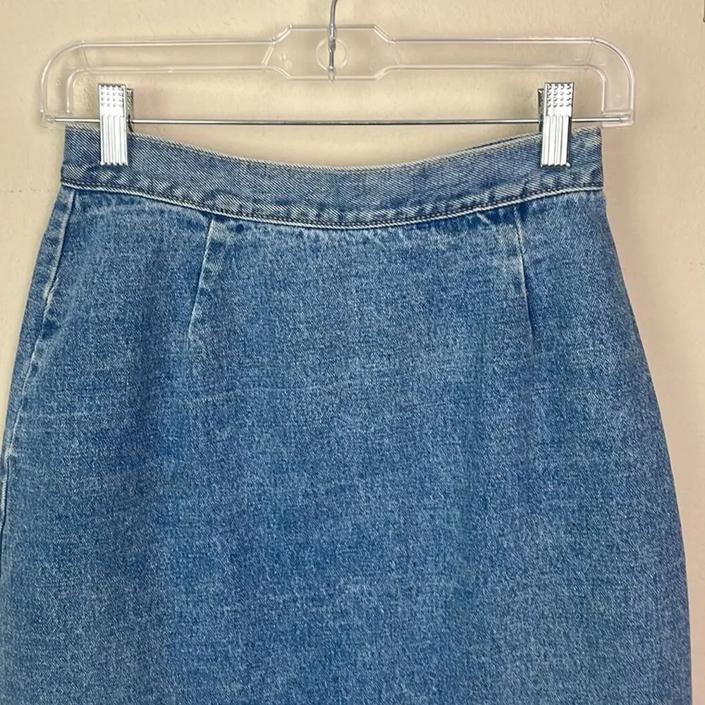 Vintage 90’s Union Bay stonewash denim pencil skirt junior’s 11
